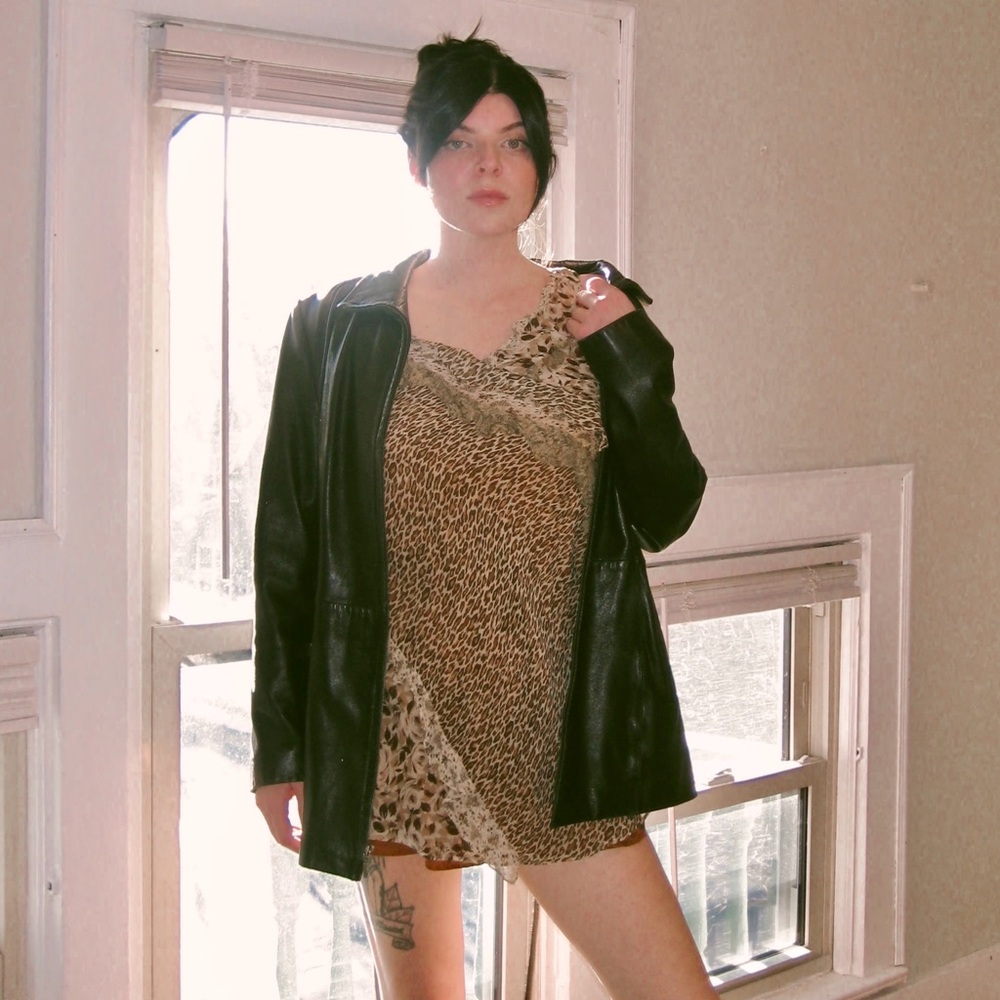 Robbie Bee 100% Silk Cheetah Print Dress